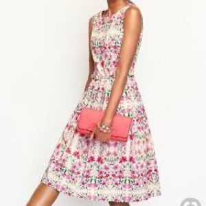 Talbots Flower Medley Fit and Flair floral dress